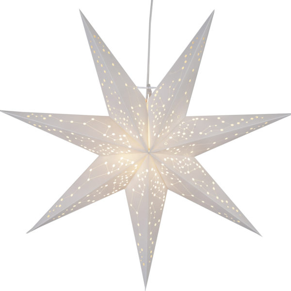 Papīra zvaigzne WHITE STAR 60CM  