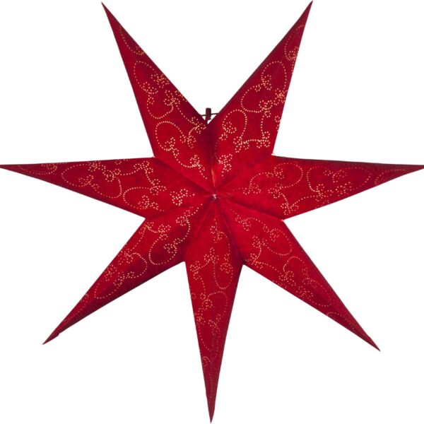 Papīra zvaigzne DECORUS RED 63CM  