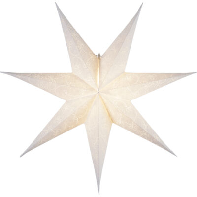 Papīra zvaigzne DECORUS WHITE 63CM  