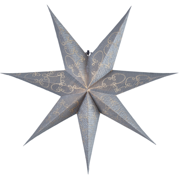 Papīra zvaigzne DECORUS SILVER 63CM  