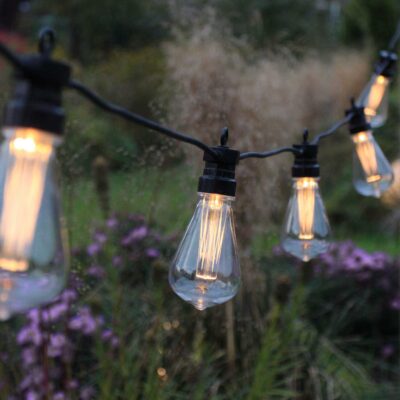 6m lampiņu virtene BIG EDISON BULB ar saules baterijām  