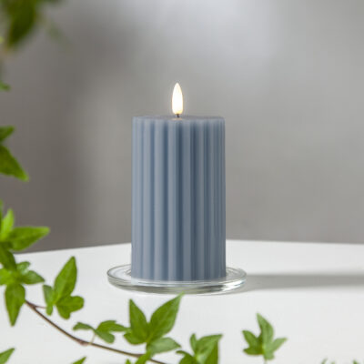 LED svece STRIPE BLUE (15 cm)  