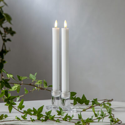 LED svece DINNER WHITE 2VNT 2GAB (25 cm)  