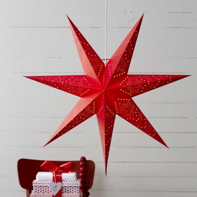 Papīra zvaigzne SENSY RED 70CM