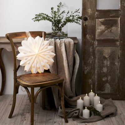 Papīra zvaigzne CLIPP WHITE 40CM