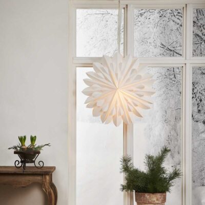 Papīra zvaigzne CLIPP WHITE 60CM