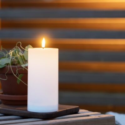 Āra svece ar saules paneli SAUL 17CM